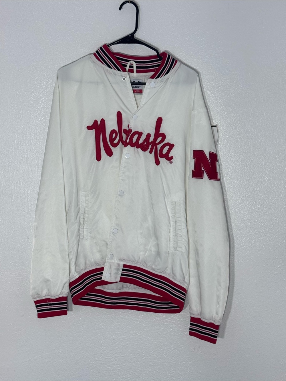 Men's Charlie Hustle Nebraska Cornhuskers Vintage W/R Letterman Jacket